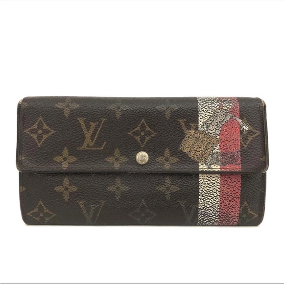 Louis Vuitton Black and Red Monogram Clutch - Picture 1 of 3
